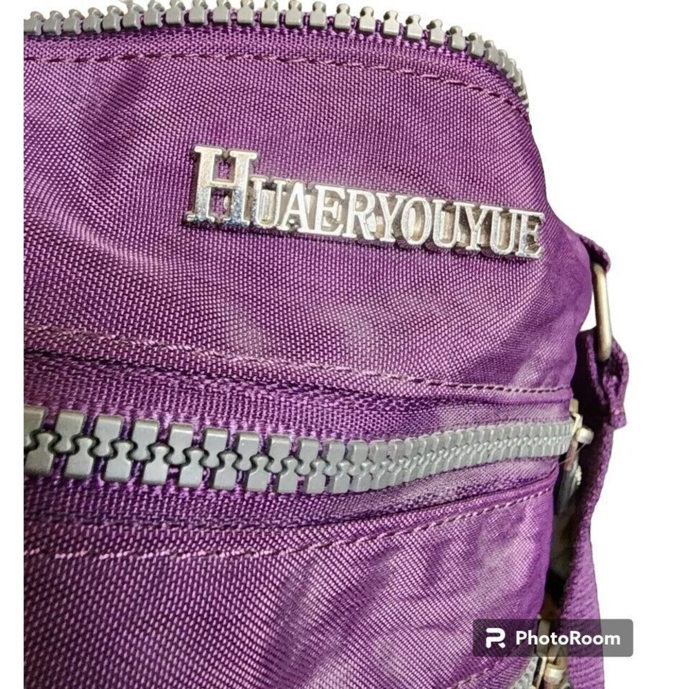 Huaertouyue Purple Nylon Crossbody Bag Waterproof - Picture 5 of 5